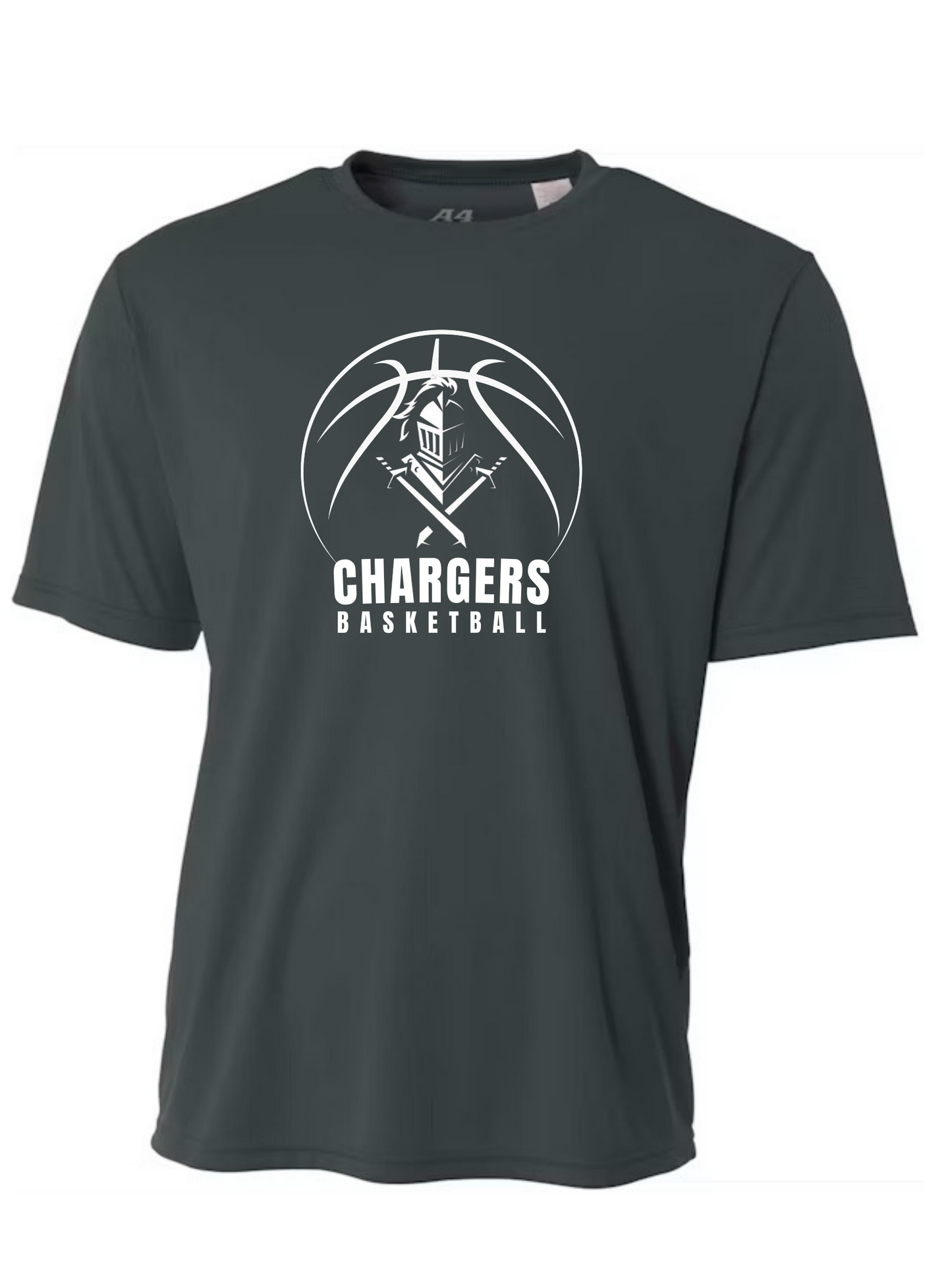 Chargers Basketball Charcoal with White