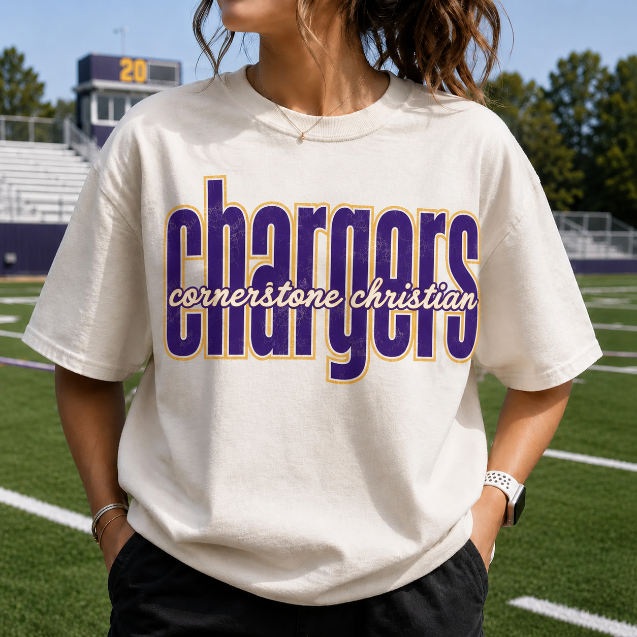 Chargers Block Text Shirt