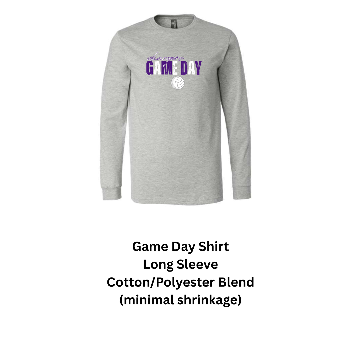 Volleyball Game Day Long Sleeve (Optional)