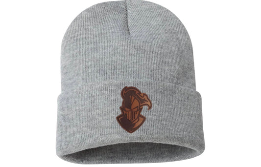 Leather Patch Beanie