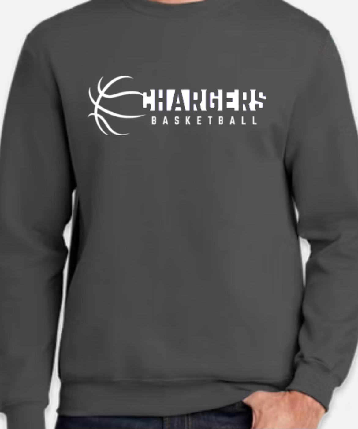 Chargers Basketball Charcoal with White