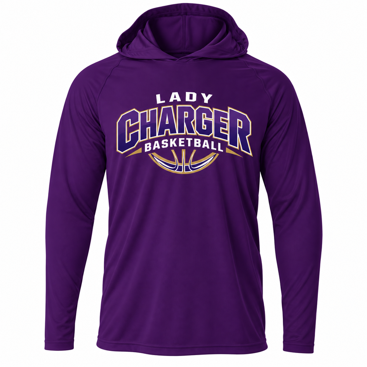 Ladies Long Sleeve Hooded Warm Up Shirt